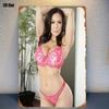 Sexy Pink Lace Lingerie Metal Tin Sign Bedroom Bar Garden Decor
