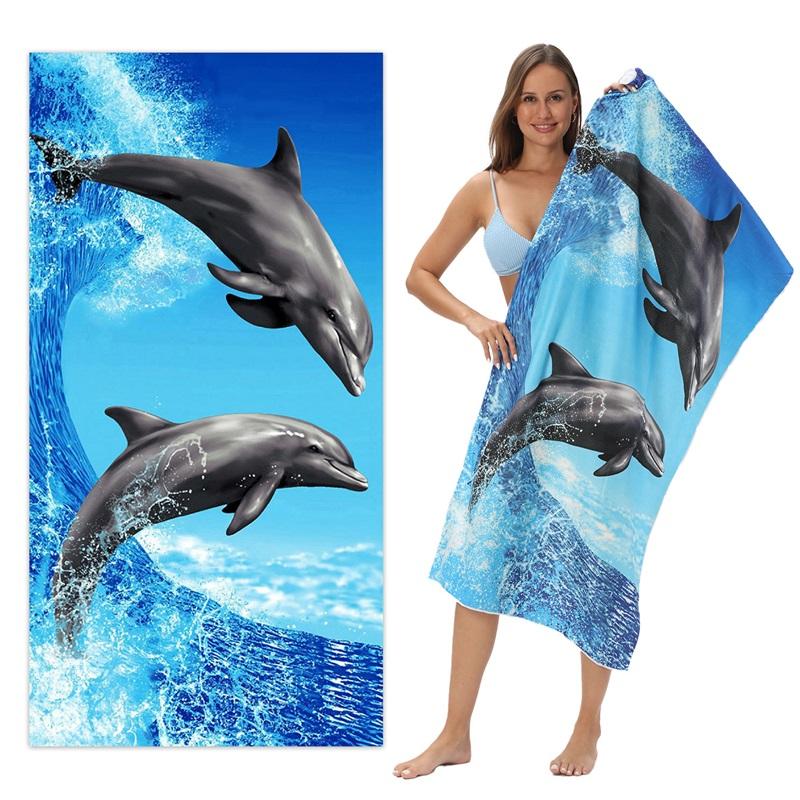 Euro Dollar U.S. Dollar Microfiber Beach Towel Custom Digital Printing Enlarged Towel Bath Towel