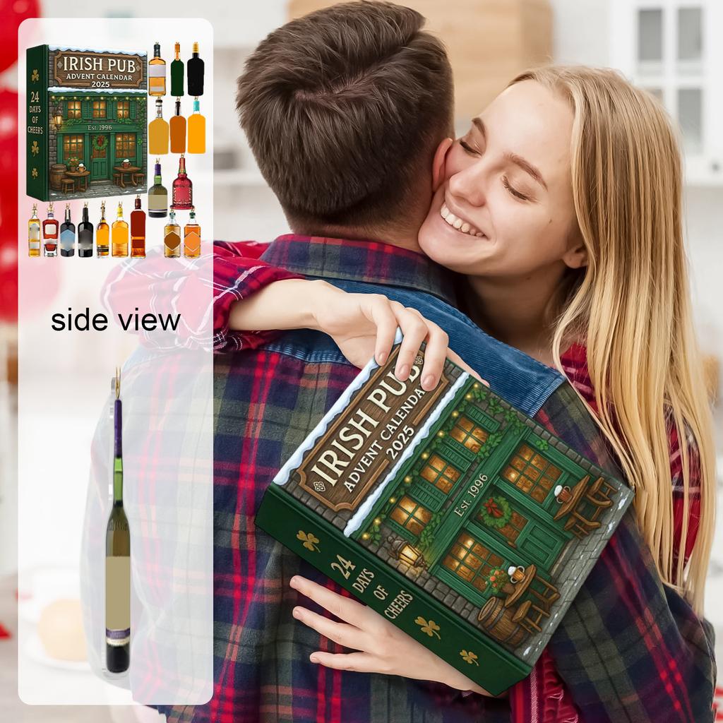 Irish Pub Advent Calendar Christmas Tree Decoration Acrylic Pendant