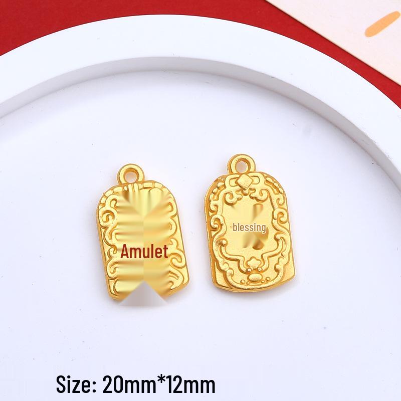 Chinese Style Wealth & Treasures Pendant: Alloy Enamel DIY for Bracelets & Necklaces - New Year Gift