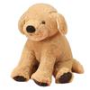 Peluche Cane Labrador Marrone Bambola Imbottita Morbida Lingua Fuori Cucciolo Sorridente Cuscino Compagno per Dormire Regalo