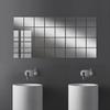 1/916/32 Pcs Decals Mirror Stickers Glass Home Mosaic Set Silver Square Tiles Toilet 15*15cm Wall 15CM Acrylic Bathroom