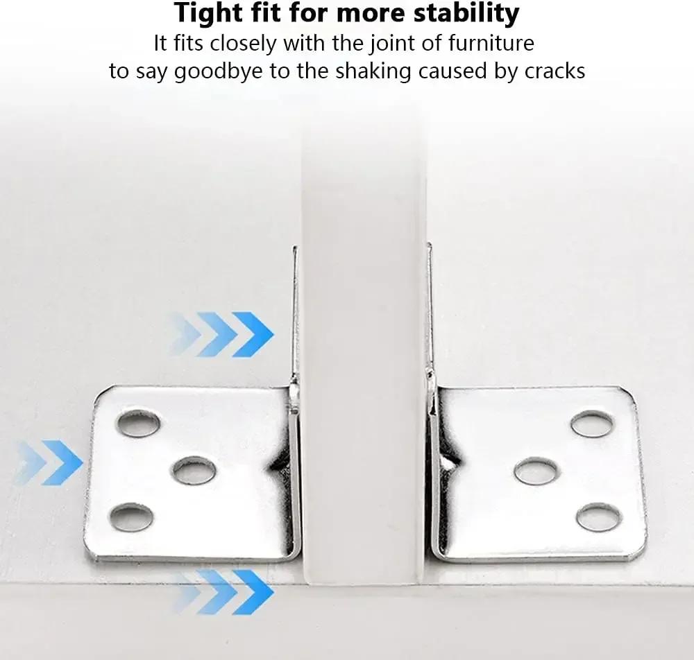 50pcs L-shaped bracket corner buckles for connecting corner buckles, used to reinforce furniture, cabinets, tables, chairs, etc