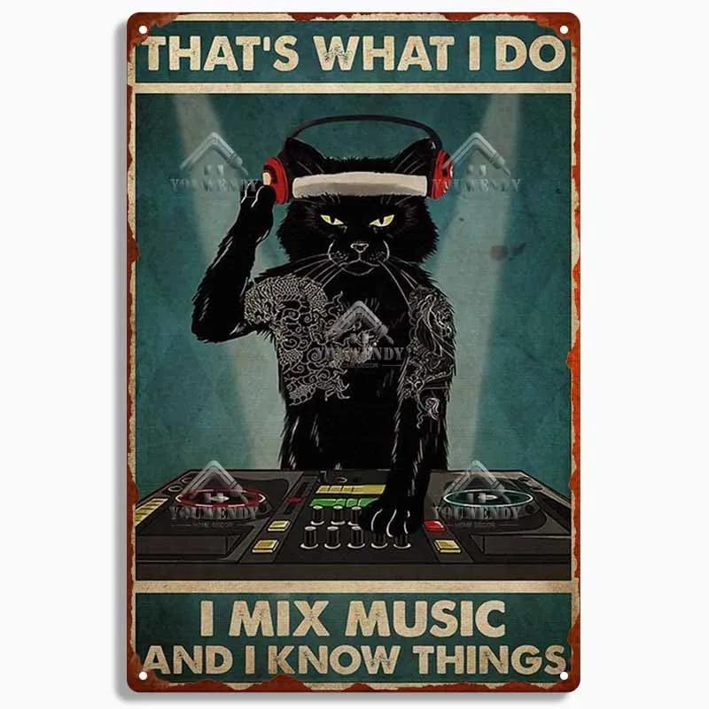 Retro Blechschild Plakette Metall Vintage Lustige Katzenkunst Poster Heimdekoration für Wohnzimmer Haustierbedarf Wanddekoration