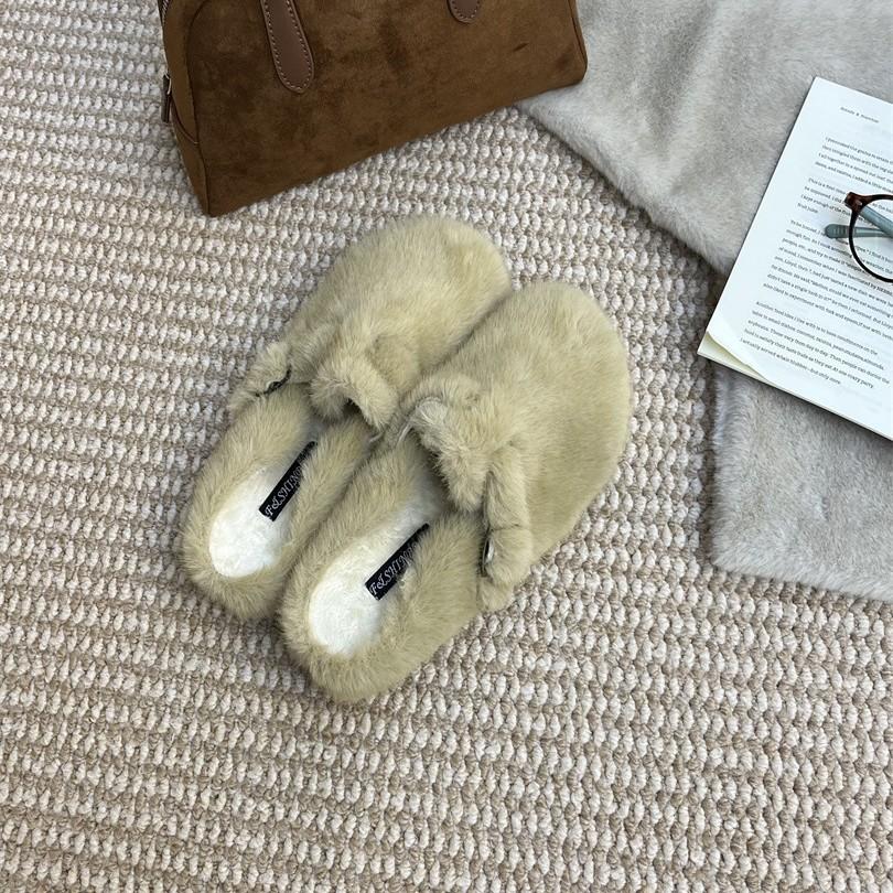 Casual small lazy person heightening cotton drag 2025 Internet celebrity new non-slip skirt versatile fluffy slippers women