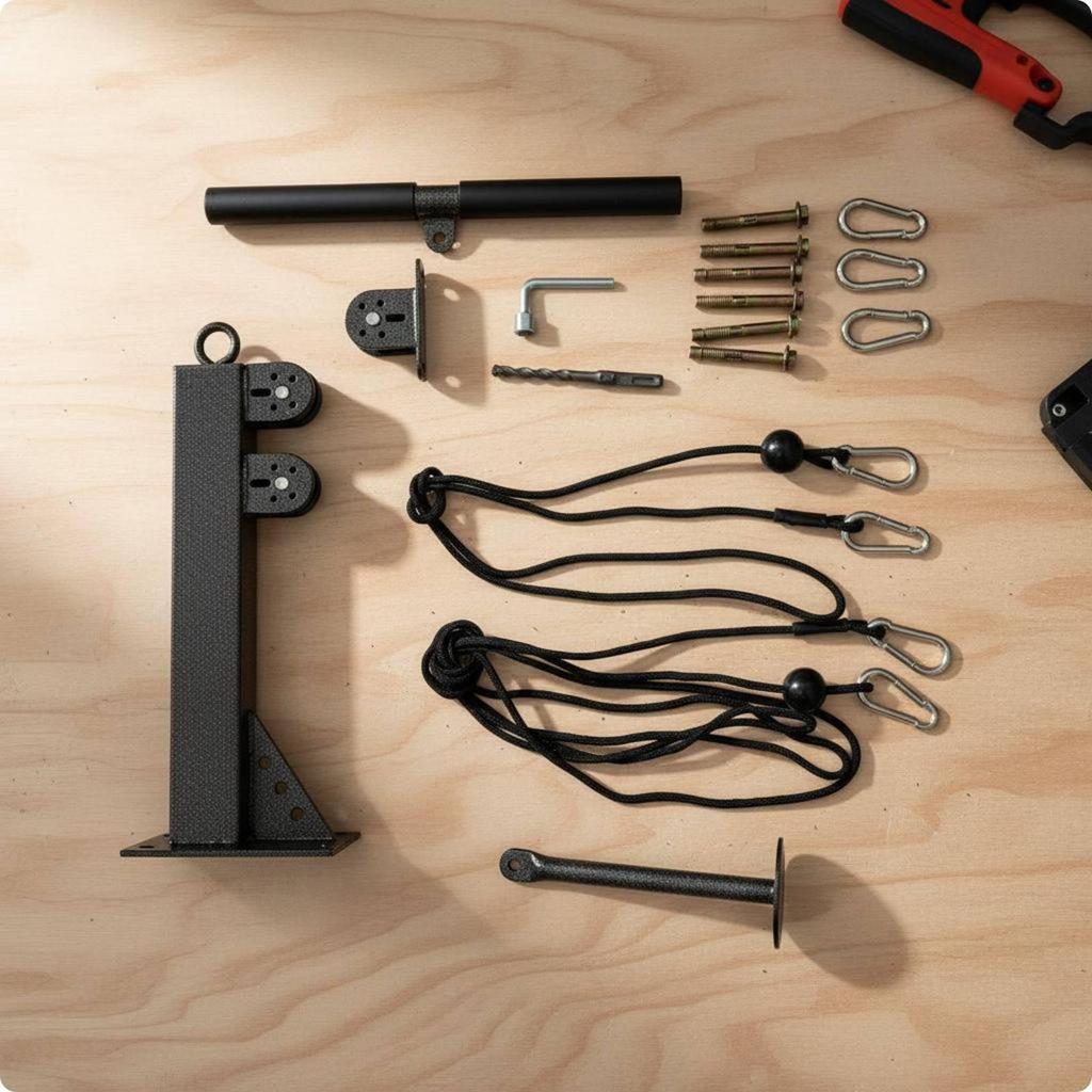 Home Gym Pulley System Versatile Multi Attachment Kit Heavy Duty for Indoor