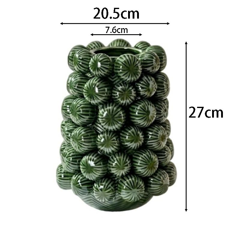 

Creative Vase Ikebana Vases Ceramic Flower Vase Interior Figurines Handmade Luxury Decoration Aesthetic Nordic Bedroom Decor зелёный