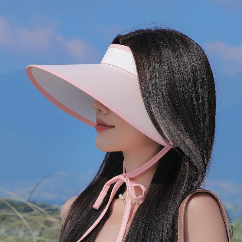 Summer UV Protection Sun Hat Children Ice Silk Eaves Empty Top Sun Hat Versatile Fashion Bow Sun Protection Hat