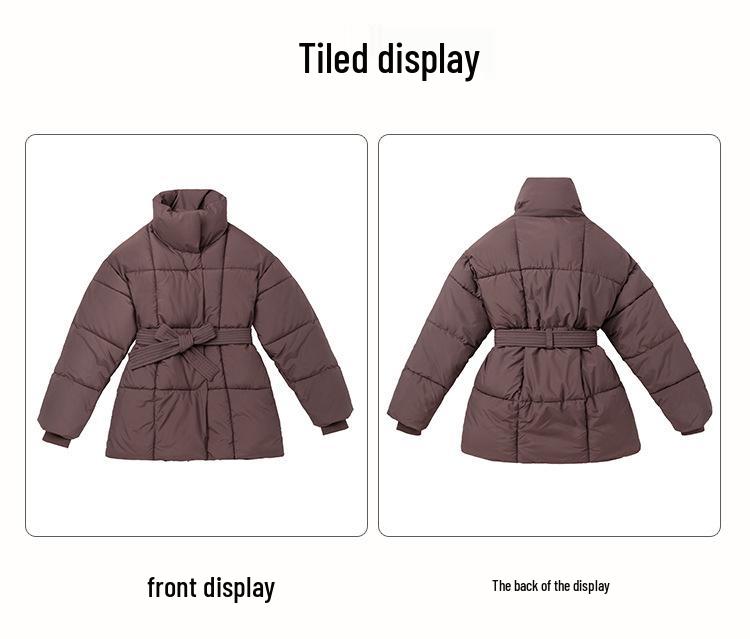 Women's Mid-Length Down Cotton Jacket - 2025 Winter European & American Style, Padded Outerwear