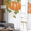 Autumn Pumpkin Vegetables Tulle Curtains Kitchen Door Curtain Chiffon Sheer Voile Christmas Curtains For Living Room