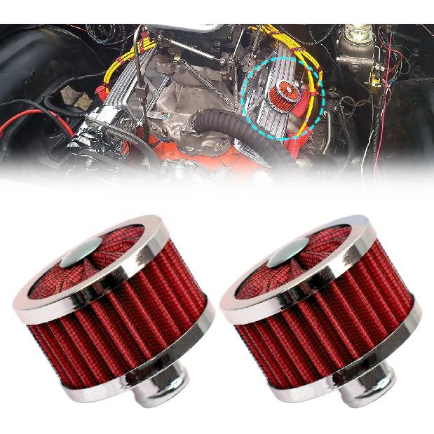 RYANSTAR RACING 2PCS 23MM High Flow Vent Valve Cover Breather Filter Universal Car Air Filter Cold Air Intake Filter Small Air Filter Breather