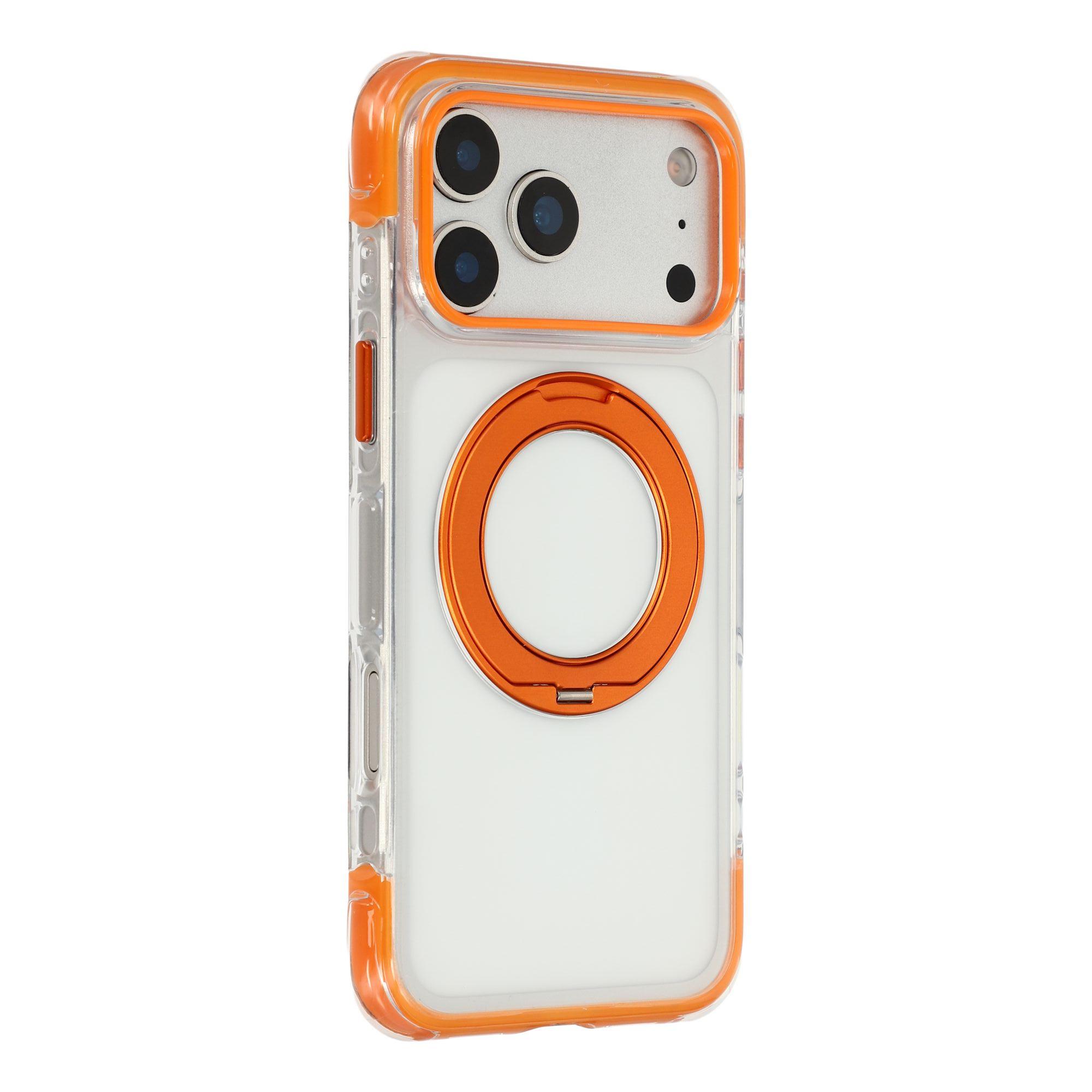 X-LEVEL For iPhone 17 Pro Magnetic Case Rotary Kickstand PC + TPU Anti-drop Airbag Phone Cover