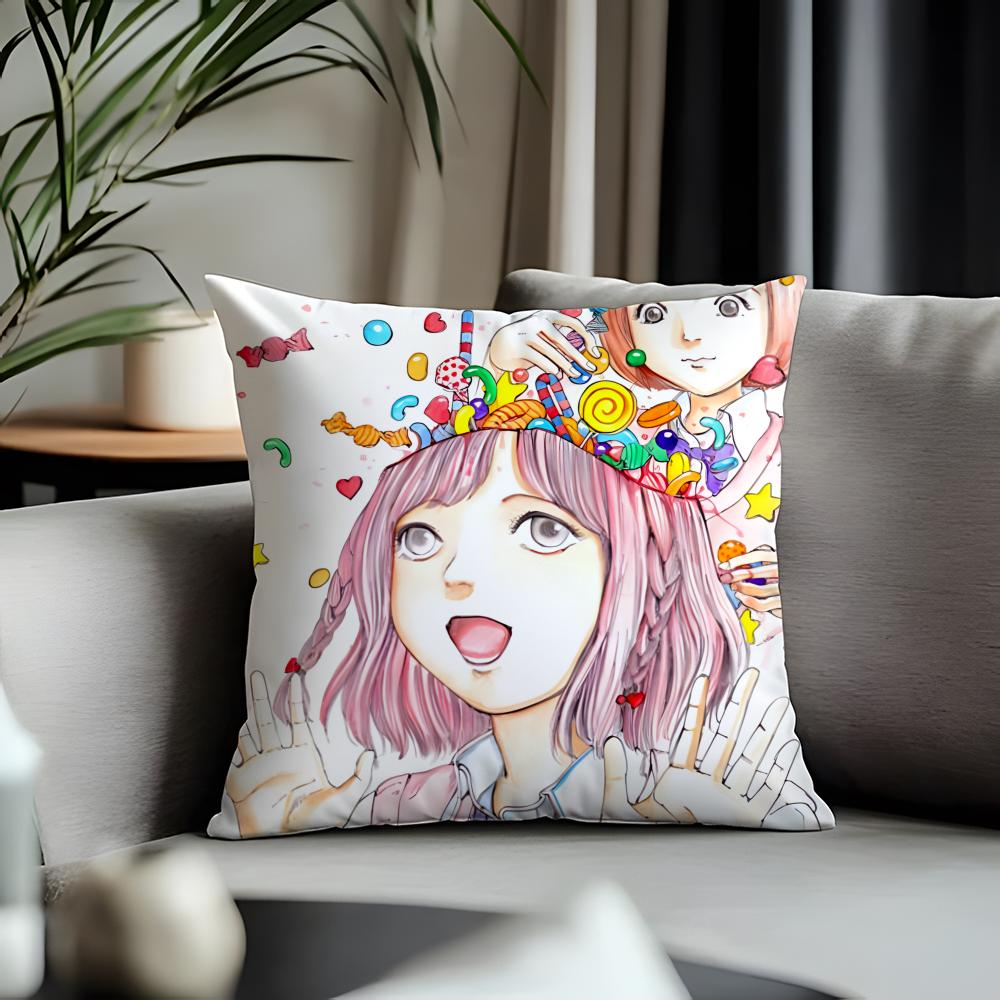 Viral SShintaro Kagoied Cushion Cover Antidustmite Pillowcase Invisible Zipper Silky Short Plush Sofa Cushion Cover
