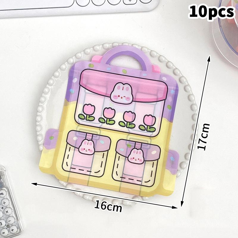 Niedliche Cartoon-Schultaschenform Süßigkeitenverpackungsbeutel Snack-Keks-Aufbewahrungsbeutel Kindertag Geburtstag Verschlussbeutel