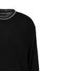 Emporio Armani FW23 Striped Trim Round Neck Long Sleeve Knit Sweater Men Sweater Black 6R1MXG-1MNGZ-0999