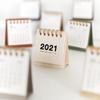 2021 Mini Desk Calendar Creative Desktop Ornaments Portable Work Note Calendar New Year Plan Schedule