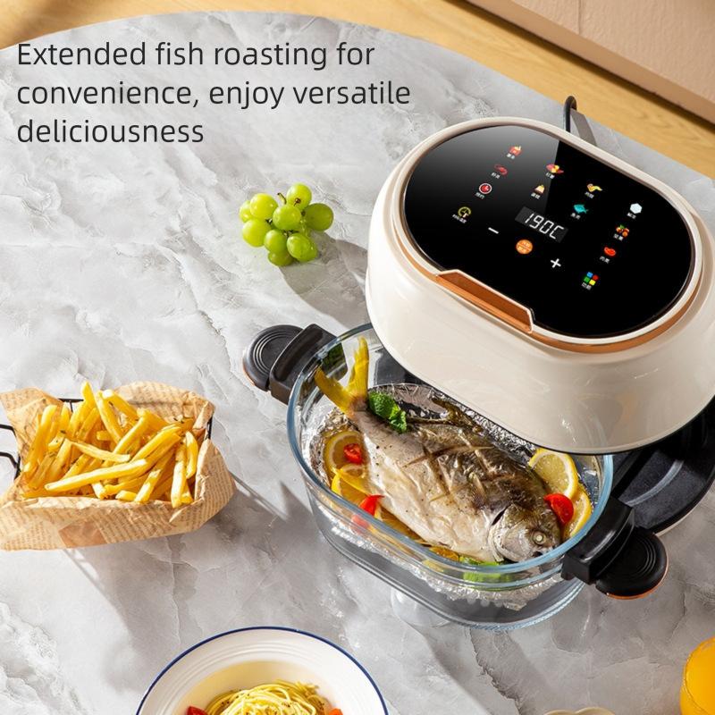 4L Air Fryer, 1350W Compact Hot Air Cooker, Nonstick Basket, Digital Touch Screen, Oil-Less Electric Air Fryer Oven for Healthy Cooking