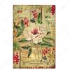 Frisch geschnittene Blumen Vintage Metallblechschild Wandplakette für Floristen Garten Hinterhof Café Familiengeschenk Dekoration N