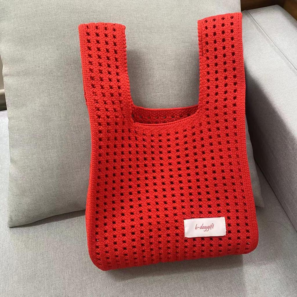 Borsa Tote Lavorata a Maglia Coreana con Intreccio: Borsa Trendy a Busta con Stile Unico per Donna