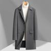 Autumn and Winter New Men's Woolen Coat Medium and Long Suit Collar Business Casual Thickened Woolen Coat Men's Coat