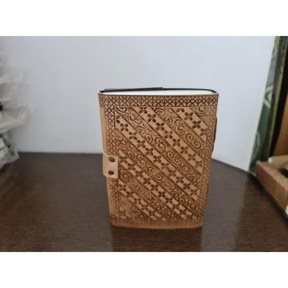 Handmade Leather Journal diář Keltský strom života Book of Shadow wicca Vintage