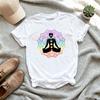 7 Chakra Spirituel Méditation Yoga Psychédélique Conscient Namaste T-shirt Femme Homme Décontracté Col Rond Coton Graphique T-shirts Hauts