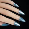 Lake Blue Fake Nails with Cat Eye Durable & Never Splitting Comfort Fake Nails for Shopping Traveling Dating