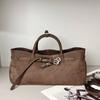 Internet Celebrity Same Style Fashionable All-matching Retro Suede Tote Design Portable Shoulder Bag