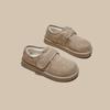 Velvet Suede New Winter Warm Velcro Lazy Shoes Fashionable Versatile Soft-soled Cotton Shoes