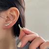 Orecchini a Perno Fiore Stella in Argento Zircone alla Moda per Donna Piercing Semplice in Metallo Orecchini Rampicanti Accessori Gioielli