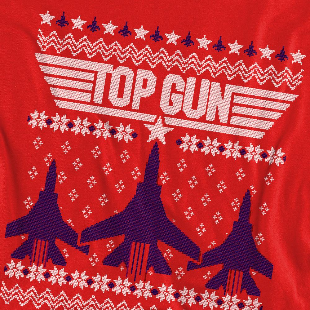 Top Gun Unisex-Sweatshirt für Erwachsene mit hässlichem Kampfjet-Weihnachtsmotiv