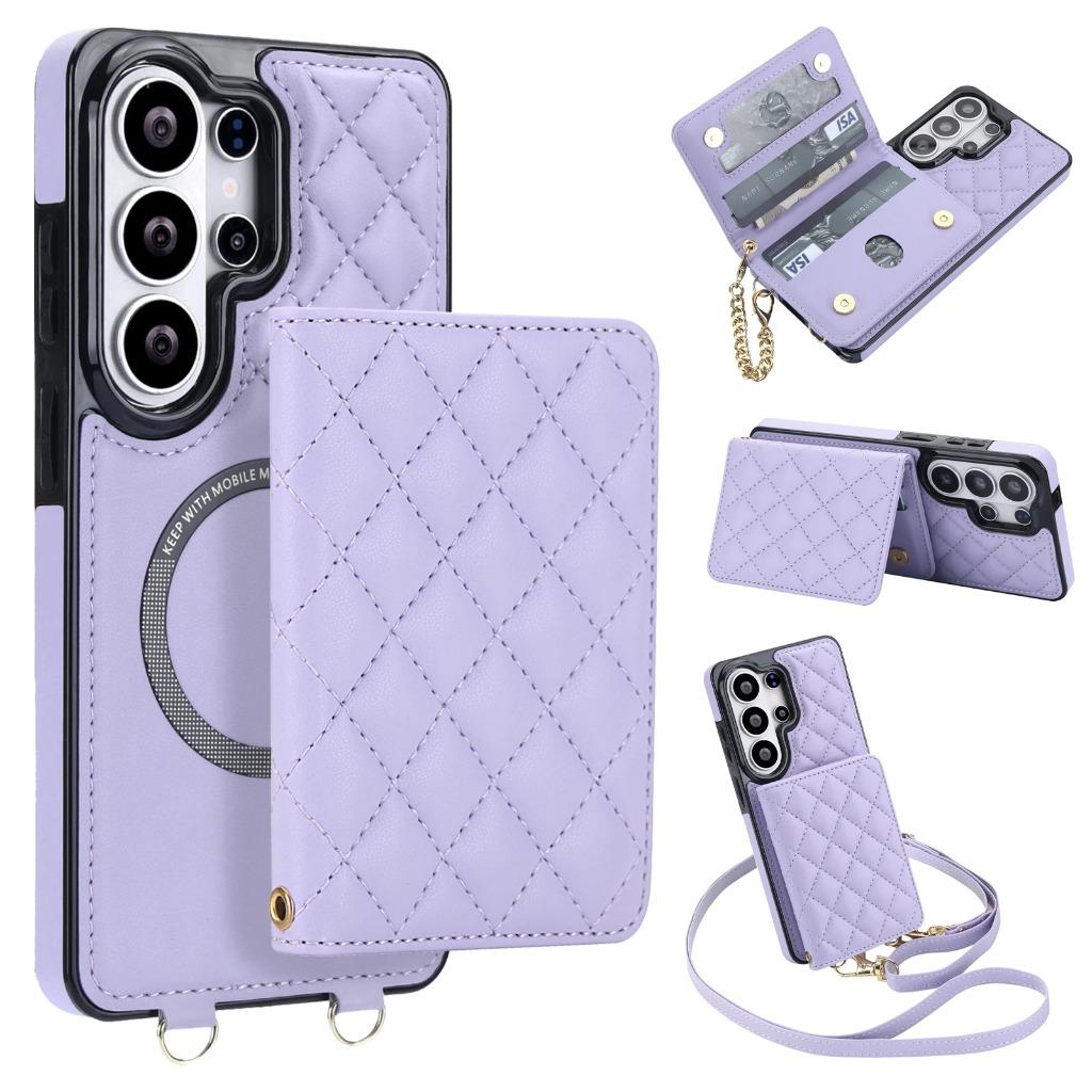 For MagSafe Magnetic Detachable Wallet Crossbody Phone Case For Samsung Galaxy S26 Ultra S25 Edge S24 S23 FE S22 Plus A57 A37