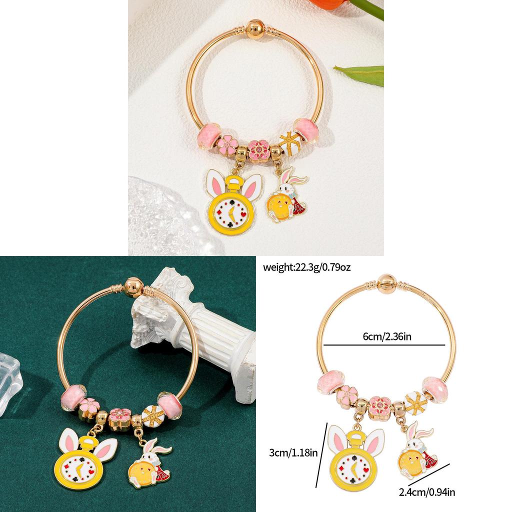 Alice In Wonderland Childrens Bracelet With Zinc Alloy Charm For Travel Gift