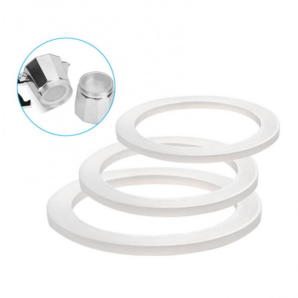 2Pcs Silicone Sealing Ring Spacer Flexible Washer Gasket Ring Replacement for Moka Pot Espresso Coffee Makers