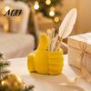 Unique Gift for Friends 3D Printed Thumbs?Up Pen Holder, Funny Gesture Shaped Desk Organizer, Creative Desktop Accessory Office Pencil Cup,
