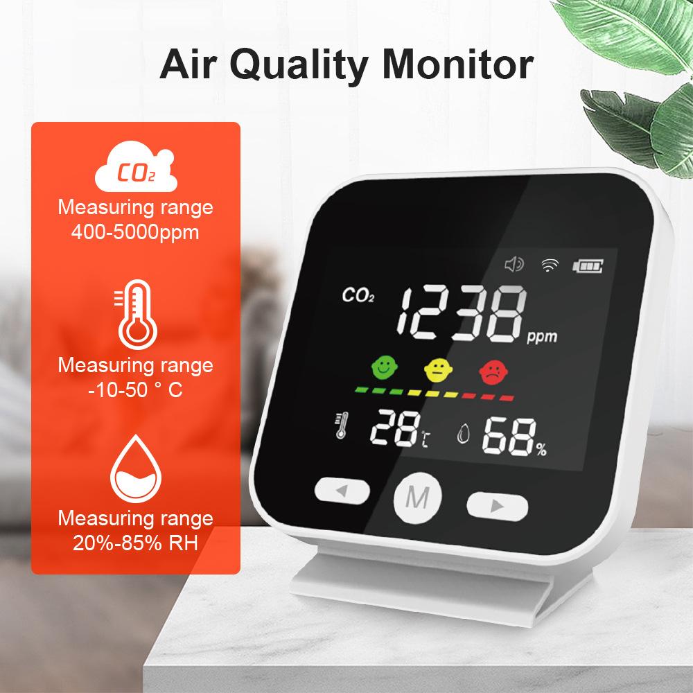 Multifunctional 3 IN 1 Wifi Air Quality Monitor CO2 Carbon Dioxide Meter Temperature Humidity Measuring Detector NDIR Infrared Tester Digital Display