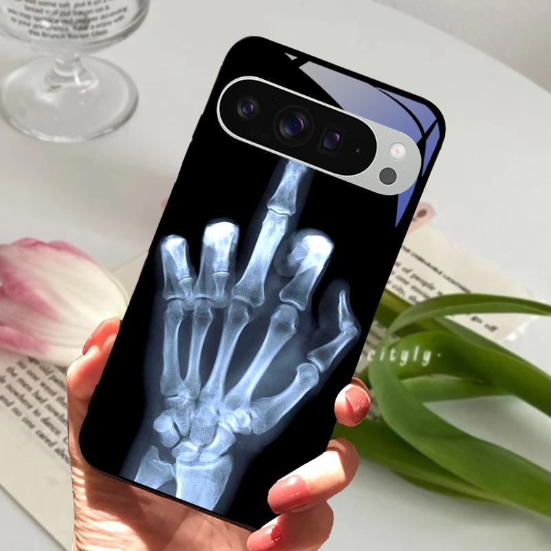 For Google Pixel 9 Pro XL Case Pixel9 Cute Animal Tempered Glass Phone Cover For GOOGLE PIXEL 9A Glass Protective Fundas Cases