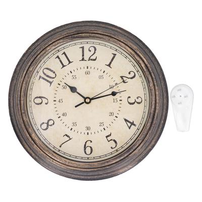 Orologio da Parete Vintage Movimento al Quarzo Silenzioso Rotondo Decorativo Retro Orologio da Appendere per Soggiorno