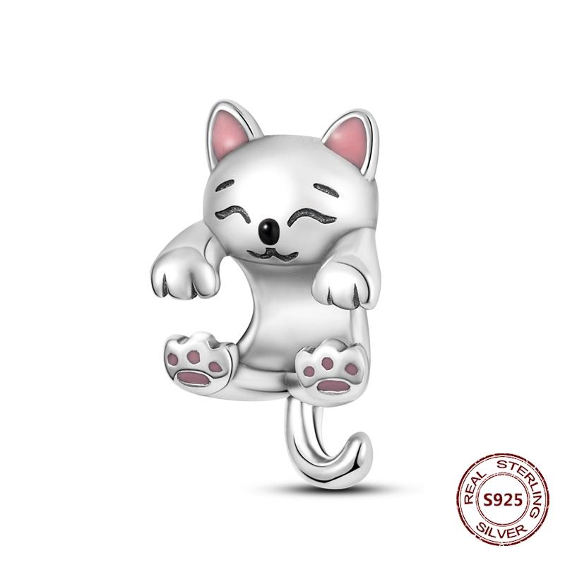 Copper Luminous Fireflyzircon Colorful Butterfly Sunflower Cat Dog Charms Beads Fit Diy Bracelets Jewelry Gift