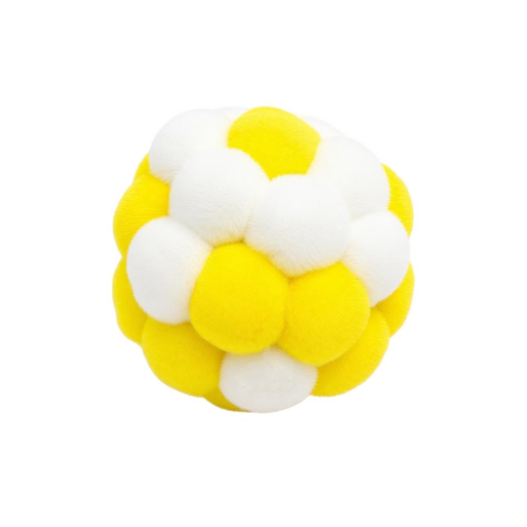 Plush Pom Pom Cat Toy with Bell Interactive Soft Ball for Cat Play and Exercise Durable Pet Toy for Indoor Use