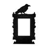Gothic Raven Shadow Photo Frame Macabre Halloween Wall Art Painting Frame Haunted House Ornament for Mantel Entryway