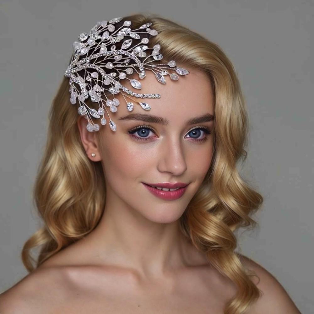 Sparkling Photography Headband Rhinestone Wedding Wreath Vintage Bride Headdress Women