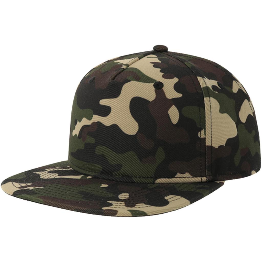 Atlantis Unisex Adult Camo Sustainable 5 Panel Snapback Cap