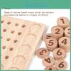 Hölzerne Mathe-Lern-Zahlen-Zuordnungs-Arithmetik-Tafel für Kinder, Lernspielzeug für Vorschulkinder