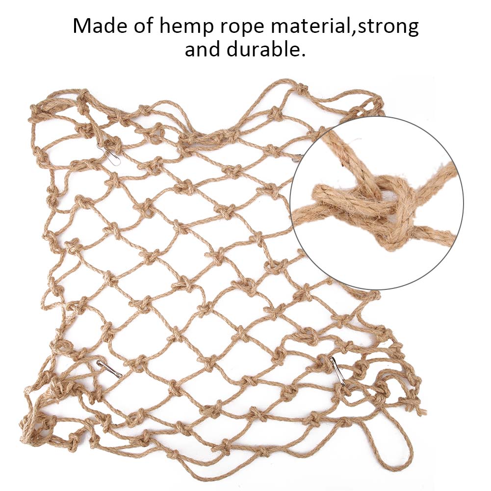 Hemp Rope Bird Climbing Net Hanging Rope Net Swing Play Rope Ladder Chew Toy (Small)