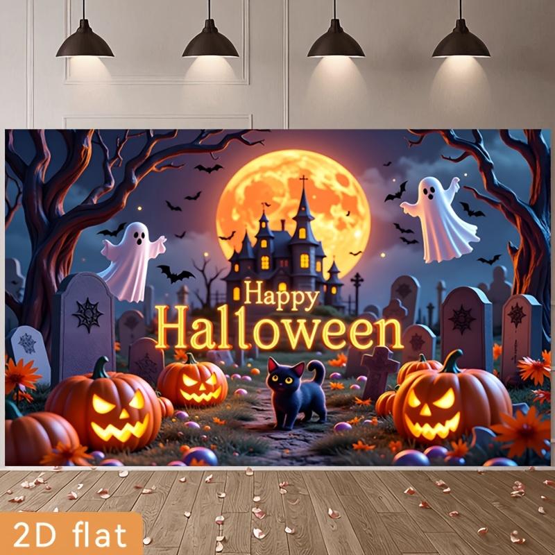 2D flat Halloween happy cartoon pumpkin night-time festive decoration suitable for party decorationzyc