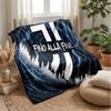 Juventus FC Theme Blanket Soft Flannel Blanket Plush Throw Blanket Cozy Sofa Bed Blanket for Home Decor