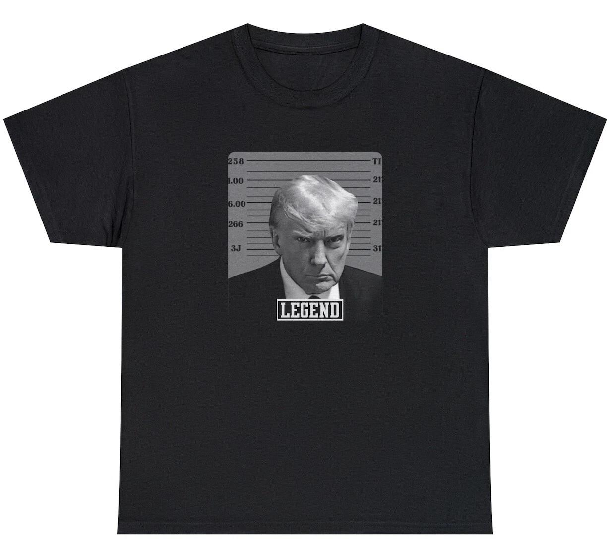 Donald Trump Real Mugshot Legend T Shirt Never Surrender Republican Gift Tee S