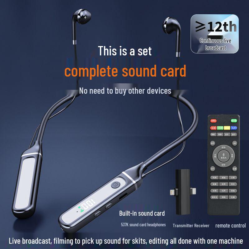 Live K Song 5.4 Bluetooth Headphones with Sound Card & Wireless Receiver