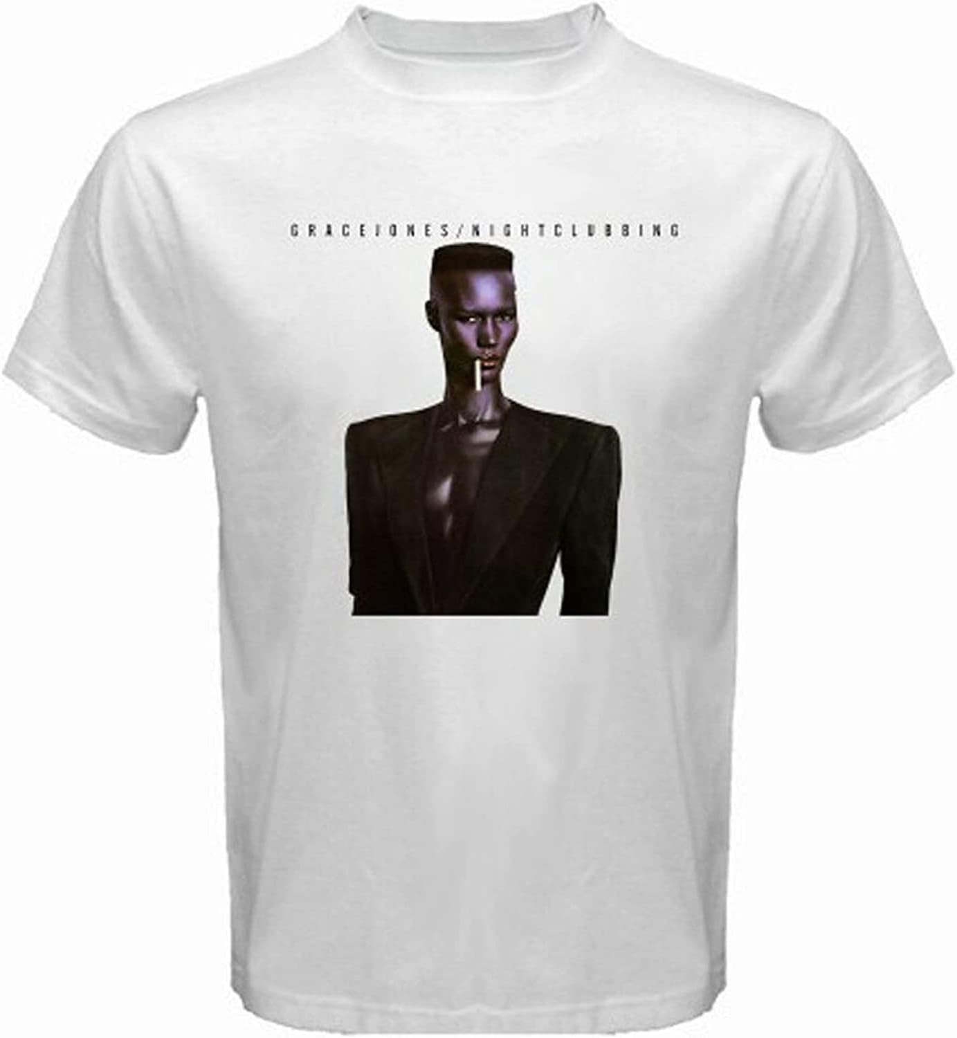 New Grace Jones Nightclubbing Album Famous Singer Men s White T-Shirt White M